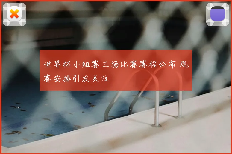 世界杯小组赛三场比赛赛程公布 观赛安排引发关注