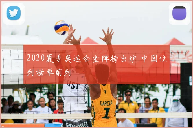 2020夏季奥运会金牌榜出炉 中国位列榜单前列